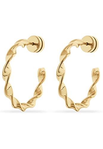 FAVS Damen Creolen Edelstahl One Size Gelbgold 32021785