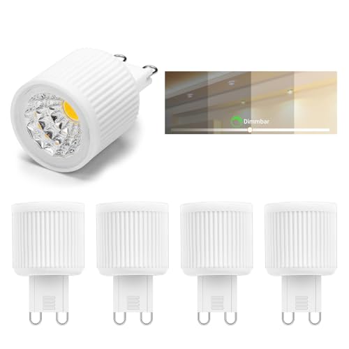 I-SHUNFA G9 Dimmbar LED Lampe 3W Natürliches Weiß 4000k Ersetzt 30W HalogenLampe led g9 Leuchtmittel Strahler 38 Abstrahlwinkel AC 220V - 240V für Deckenstrahler Spotlight Deckenspot 5er Pack