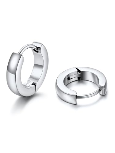 U7 Dicke Ohrring 9mm Chunky Edelstahl Schmucksets für Mädchen