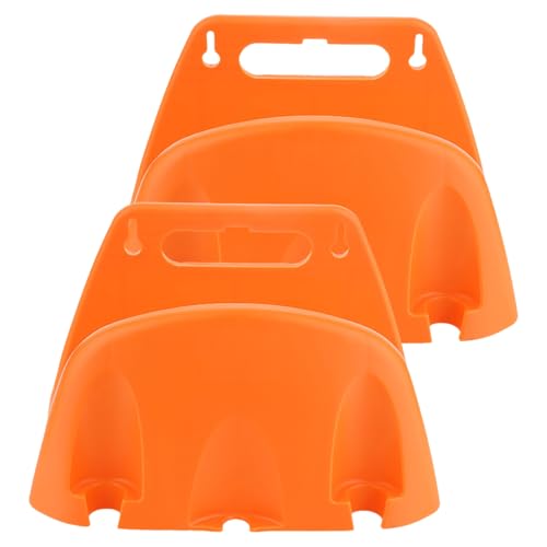 SHINEOFI 2 Stück Robuster Gartenschlauchhalter Wandmontage aus Wetterfestem Kunststoff Kompatibler Wasserschlauchhalter für Außenbereich Einfacher Aufbau Platzsparende