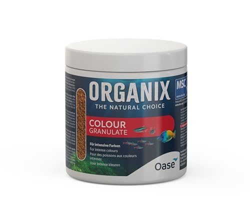 OASE ORGANIX Colour Granulate 500 ml MSC - Fischfutter in Granulatform Aquarienfutter für intensive Farbenpracht für Aquarienfische im Gesellschaftsbecken