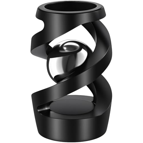 Kinetisches Schreibtischspielzeug Kinetische optische Täuschung Kinetischer Fidget Spinner Cooles Gadget für den Schreibtisch Stress- und Angstbewältigung mit rotierendem Spinner Ball Schwarz