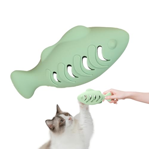 Generisch Realistisches Fisch-Katzenspielzeug Silikon-Fischspielzeug für Katzen Flexibles interaktives Bereicherungsspielzeug für Katzen und Kätzchen im Innenbereich zum Baden oder Schwimmen