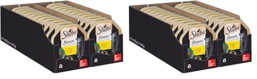 Sheba Sauce Collection Sauce Lover Katzen Nassfutter in Schale mit Huhn 2x11x85g Packung mit 2