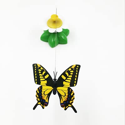 Niedlicher elektrischer rotierender bunter Schmetterlingsvogel lustiges Hunde- und Katzenspielzeug Kratzspielzeug for Katzen kleine Hunde und Katzen Intelligenz Butterfly Random