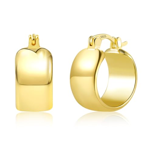 ALEXCRAFT Dick Ohrringe Gold 14K Goldene Creolen Damen Klein Vergoldete Ohrringe Geschenk fÃ¼r Frauen Freundin Mama MÃ¤dchen
