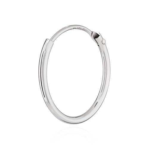 NKlaus Einzel 585er 14 Karatßgold Creole Ohrring Ohrschmuck rund Goldohrring 15mm 2567