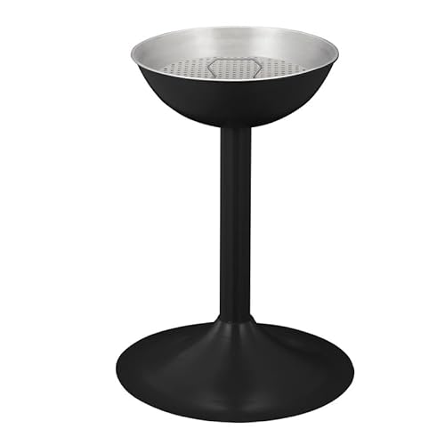 PROREGAL Eleganter Sandaschenbecher aus Metall mit Einsatz Sieb Hx 72x41cm Schwarz