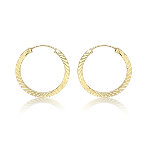 CARISSIMA Damen-Creolen Diamond Cut 15.5mm Hoop 375 Gelbgold - 1.51.1889