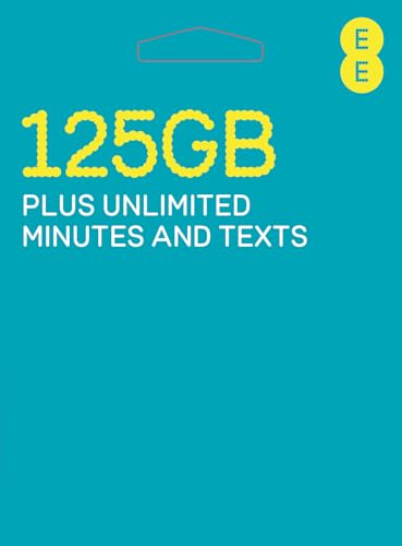 EE 125 GB Daten-SIM enthält 30 Prepaid-Guthaben 125 GB Daten unbegrenzte Minuten und unbegrenzte Texte