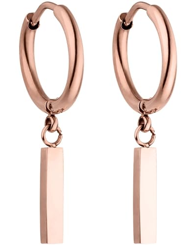 Huli Hoop Creole Ros Damenohrringe aus langlebigem Wasserfeste 1 56 cm Modeschmuck für deinen individuellen Look