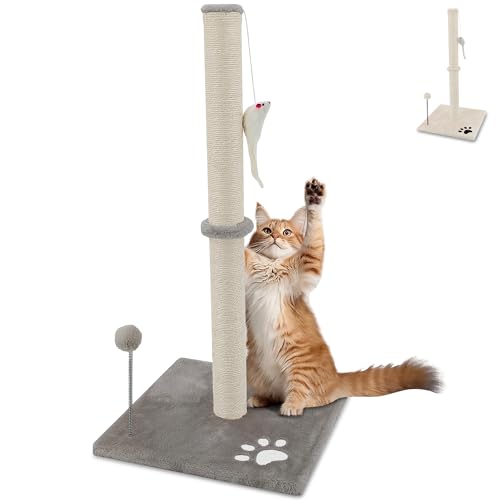 Beltom Kratzbaum Katzenkratzbaum Kletterbaum. Katzenbaum Katzen Spielbaum mit Zwinger 81 5 cm. - Grau