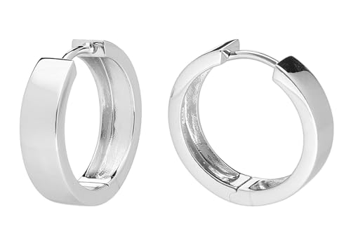 trendor Ohrringe für Damen und Herren 925 Silber Creolen 20 mm zeitloser Ohrschmuck für Damen und Herren zauberhafter Schmuck aus Sterlingsilber 41586