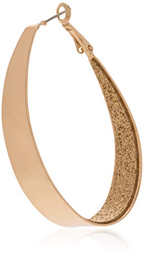 Guess Creolen groß oval Glitzer Sockel gold Einheitsgröße