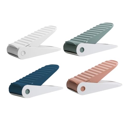 Cabilock 4 Stück Kunststoff Doppelschichtig Rutschfester Schuhhalter Für Damen Herren Platzsparender Schuhorganizer Freistehend