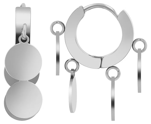 Akzent Wasserfeste Edelstahl Ohrringe Creolen in Silber für Damen 100% Wasserfest Hautverträglich