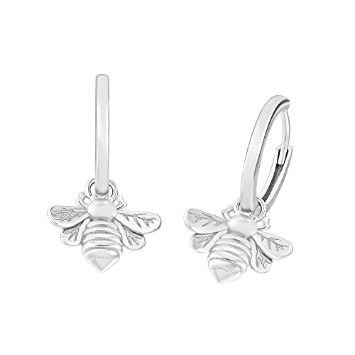 Amor Creolen 925 Sterling Damen Ohrschmuck 2 4 cm Biene Kommt in Schmuck Geschenk Box 2036031