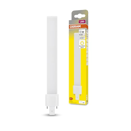 Osram DULUX S11 LED-Lampe für G23 Sockel 6 Watt 630 Lumen Warmweiß 3000K Ersatz für herkömmliche 11W-Dulux Leuchtmittel