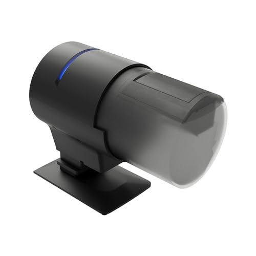 Pongnas WiFi-Fischfutterautomat Automatischer Aquarium-Futterspender mit 210 Ml Großem Fassungsvermögen und APP-Steuerung Wissenschaftliches 7-Grad-Neigungsdesign für Fischfutter