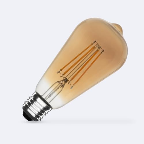 LEDKIA LIGHTING LED-Glühbirne Filament E27 8W 720 lm ST64 Gold Warmes Weiß 2200K 300