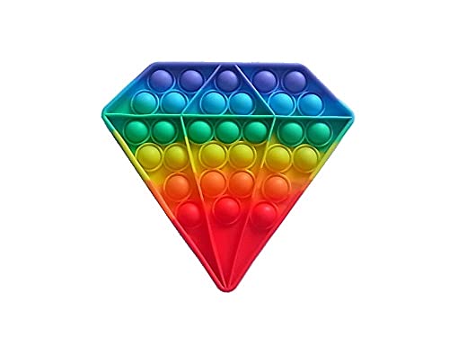 lordies Spielzeug Antistress Popit Push It Pop Fidget Bubble Diamant Mehrfarbig