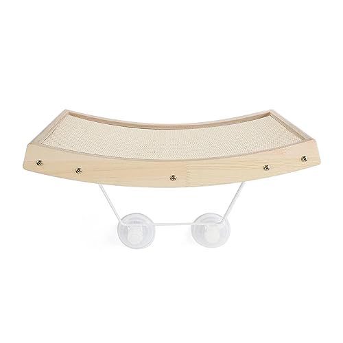 Gecheer Katzen Fensterplatz Fensterbank Katze Cat Window Hammock austier-Hängematte Con Leistungsstarker Saugnapfe Katzen-Sprungplattform Katzenbett Fenster Massivholz-Sonnenhängematte