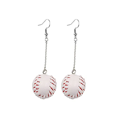 Plated Earrings Dainty 3D Softball Schläger Clip on Damen nette Spieler Cheerleading Accessoires Mittlere Für Damen A One Size
