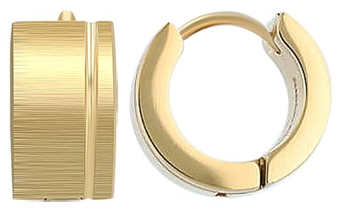 Akzent Wasserfeste Edelstahl Ohrringe Creolen in Gold für Damen 100% Wasserfest Hautverträglich