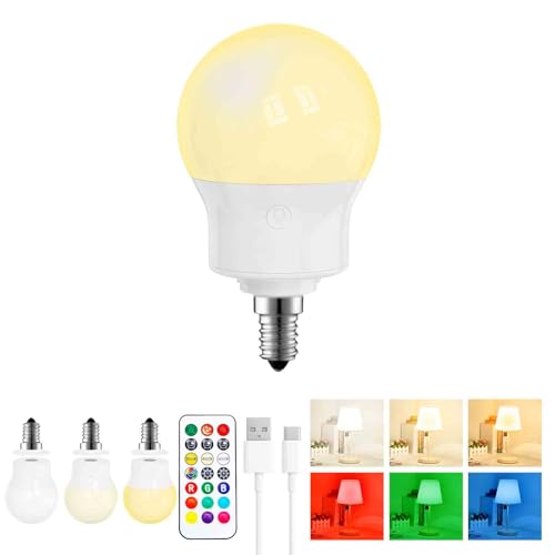  Aufladbareühbirne Fernbedienung Magnetisch Akkuühbirne Batterie 3 Farbtemperaturen 9 RGB Farbwechsel 480Lm 3 Timer Für Ohne Strom Camping Notfall 1ück