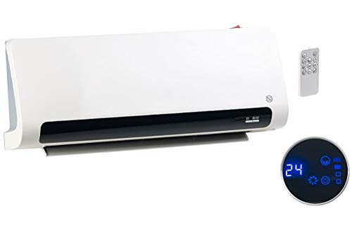  Badezimmer Heizung Wandheizlüfter digitalem Thermostat Oszillation 2.200 W Heizstrahler Bad Schnellheizer Ventilatoren