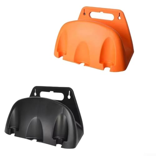 Filteilect Wandmontierter Schlauchhalter für Gartenschlauch Wasserleitung und Kabelaufhänger PP-Organizer für Garage Hof Pool kein Bohren erforderlich wetterbeständig Orange und Schwarz