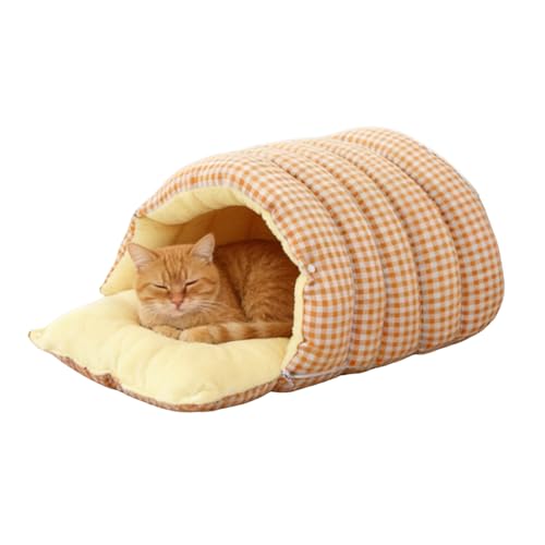 Zyntora Katzen Schlafsack Und Bett Wärmender Kuschelsack Für Schlafende Haustiere Warmer Schlafsack Für Katzenbabys - Für Winter Innen Außen Reisen Zuhause Schlafzimmer Wohnzimmer Apartment Garten