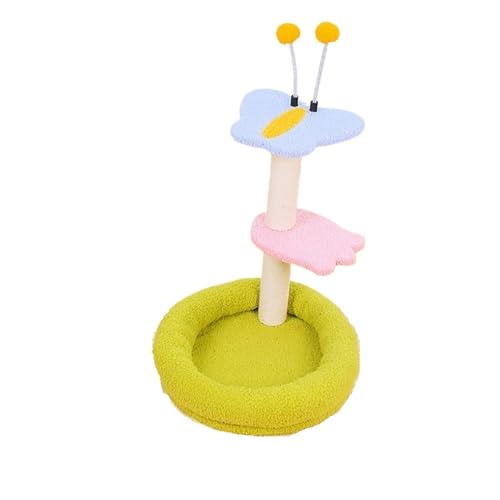 QYNZFAWO Kompatibel mit Katzenklettergerüst Baumturm Sofaschutz Kratzbaum for Katzen Springkratzsäule Blumenspielzeug for Haustiere Butterfly Nest