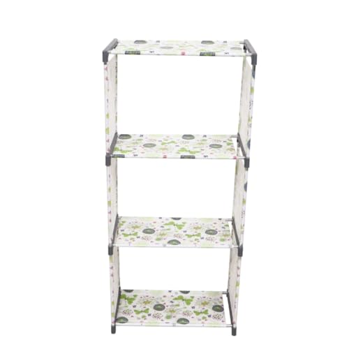 VILLFUL Lagiges Aufbewahrungsregal Stoff Einfaches DIY Großer Kapazität Offenes Design für Schuhe Bücher Fotos Platzsparend für Wohnzimmer