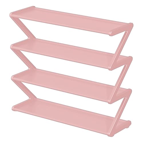 Ngbbby Kleine Schuhregal 4 Stufen Z -Form Kinder Schuh Rack verdicken wasserdichte schmale einfache Installation Kinderorganisator für Schlafzimmer Schranklieferungen