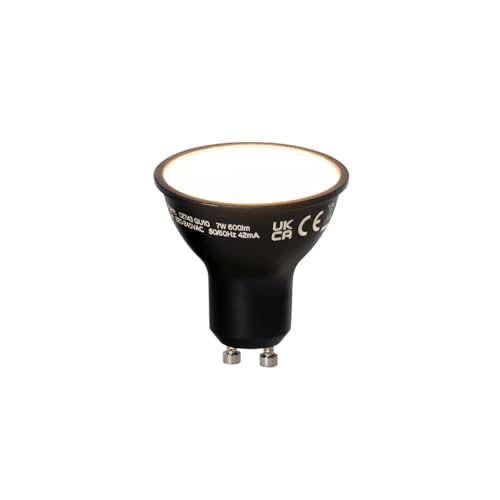 LUEDD Intelligente dimmbare GU10-LED-Lampe schwarz 7W 600 lm 3000K Dimmer I Dimmbar