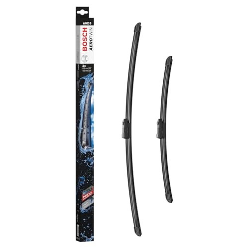 Bosch Aerotwin A863S Front   Set mit 2 Ersatz Scheibenwischern vormontiertem Adapter   2 Wischblätter 650 450