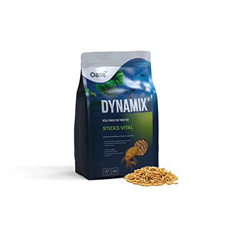 OASE Dynamix Sticks Vital 8 L Fischfutter Teichfischfutter Alleinfutter reichhaltige Teichsticks mit Vitaminen und Mineralstoffen gleichmäßiges Wachstum schillernde Farben