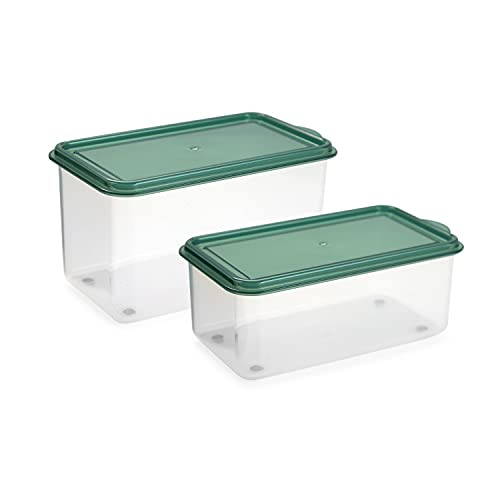 Genius Nicer Dicer Speed Light Zubehör-Set 4-tlg Auffangbehälter mit Frischhaltedeckel - Behälter mit dem Nicer Dicer Speed Light kompatibel Fassungsvermögen 1x900ml 1x 630ml