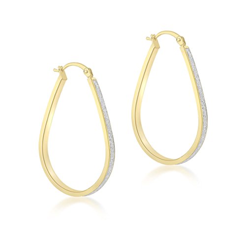Carissima Damen 9ct Yellow Stardust Teardrop Earrings 375 1.51.1239