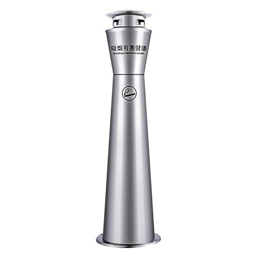 Edelstahl-Mülleimer Mit Deckel Für Den Außenbereich Standaschenbecher Abfallbehälter Für Terrasse Einkaufszentrum Büro Und Hotel Fixed