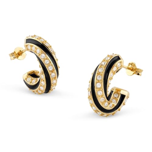 Guess Damen-Ohrringe Creolen Twisted Goldfarben JUBE05383JWYGBKT U