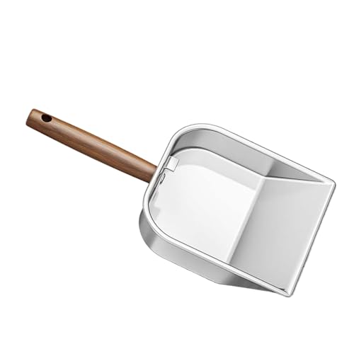 Katzenstreuheber langlebige Katzenstreuschaufel Edelstahl-Katzenkotschaufel Kätzchen-Kotschaufel mit Holzgriff Streuschaufel für Haustierstreu für Wohnung Wohnzimmer Tierarztpraxis