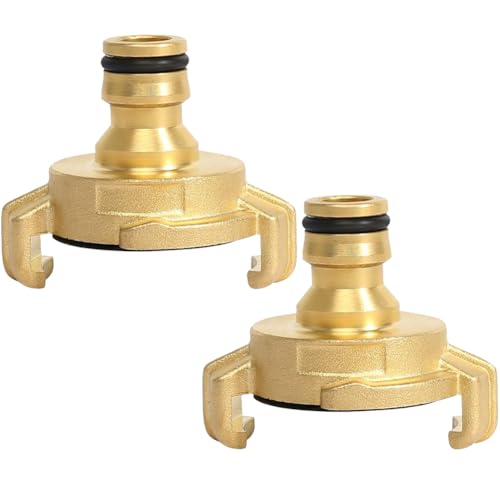 2 Stück Messing Schnellkupplung Gartenschlauch Schnellkupplungen schlauchkupplung 1 2 zoll Gartenschlauch Kupplung Steckkupplung Klauenkupplung Adapter für Gartenschlauch