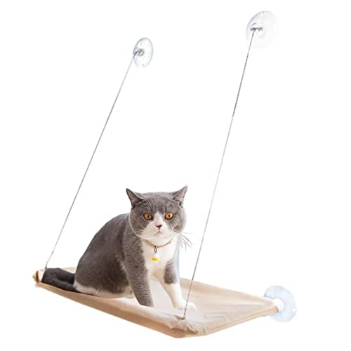 Moageme Katzen hÃ¤ngematte Katzen Fensterplatz Universal Katzen HÃ¤ngematte mit starken SaugnÃ¤pfen Waschbare KatzenhÃ¤ngematte platzsparend und einfach zu montieren 34 x 54 cm