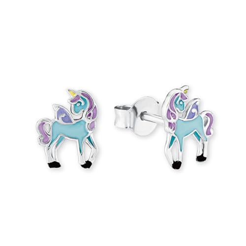 Prinzessin Lillifee Kinder-Ohrstecker Einhorn Blue 925 Silber rhodiniert Emaille - 2013159