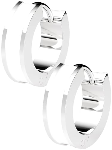 THIORA Seychelles Secret Schicke Hautfreundlicher Edelstahl Weiß Emaille Finish Robust Meerwasserresistent Rund Elegant Silver White