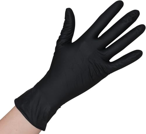 Herrmann Einweghandschuhe 200 Stück Box Schwarze Nitrilhandschuhe M puderfreie latexfreie Einmalhandschuhe Handschuhe in Gr. XS S M L XL