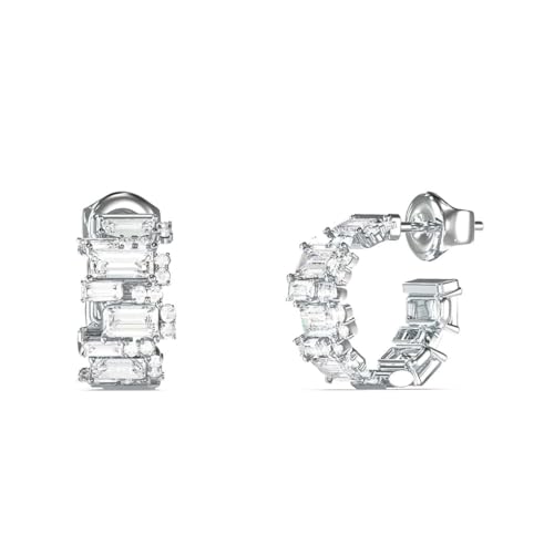 Guess JGUJUBE05354JWRHTU Damen-Creolen mit bunten Kristallsteinen Standardgröße