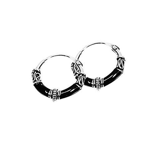 NKlaus PAAR 925 STERLING SILBER Keltische Bali Creolen rad 13mm 7072